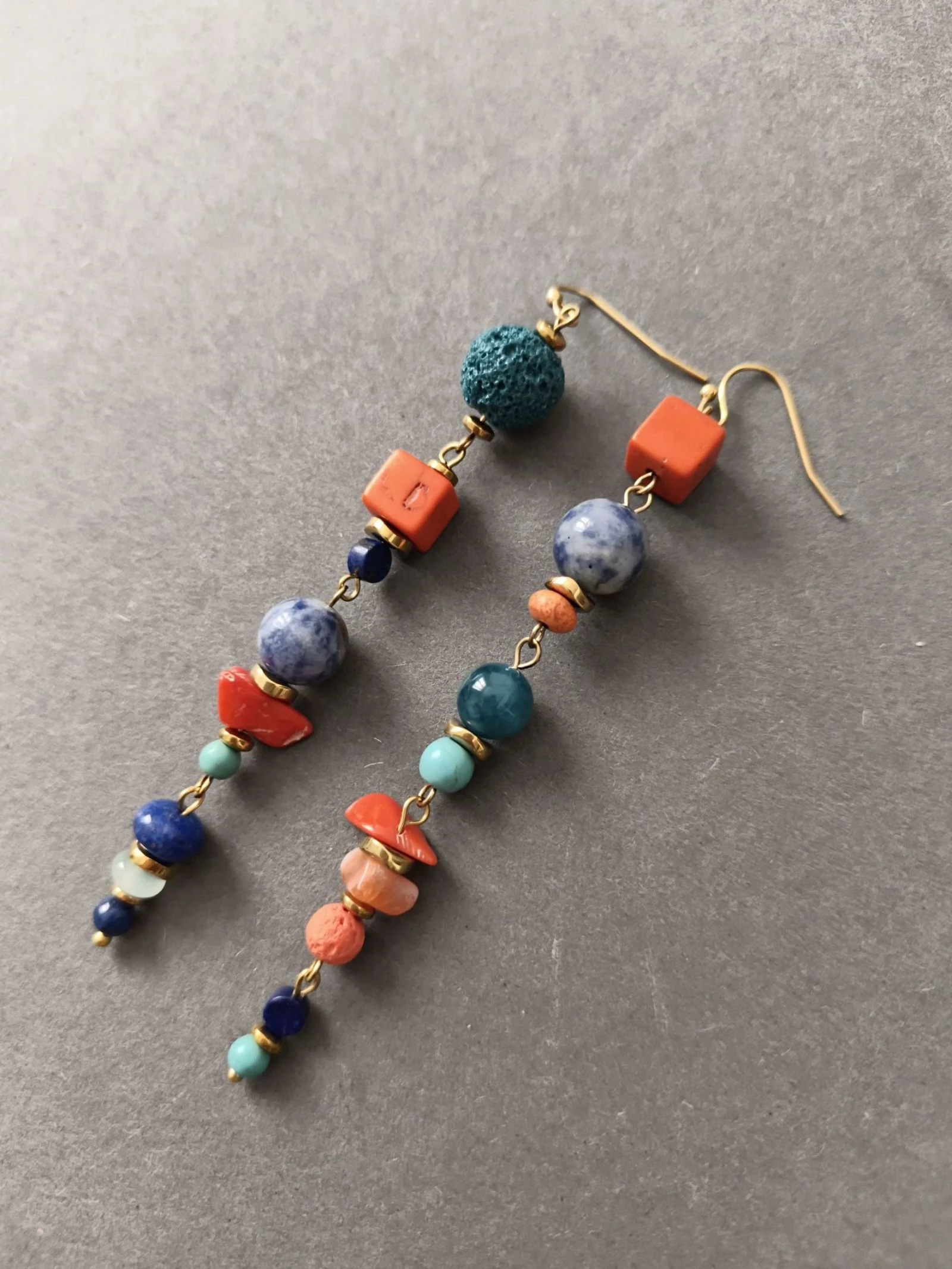 Multi-stone earrings – photo 2